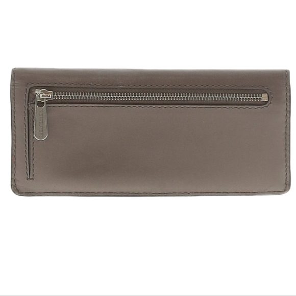 MICHAEL Michael Kors Gray Leather Wallet - 7.75" L, 4" H, 1" D - Picture 3 of 13